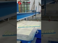 粘着剤をスプレーする装置は,スプレーで結合されたワット生産ラインでどのように動作するのですか?